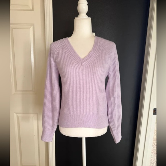 Athleta Layover V-Neck Sweater Light Purple Merino Extra Fine Wool
Size XS - Picture 3 of 12